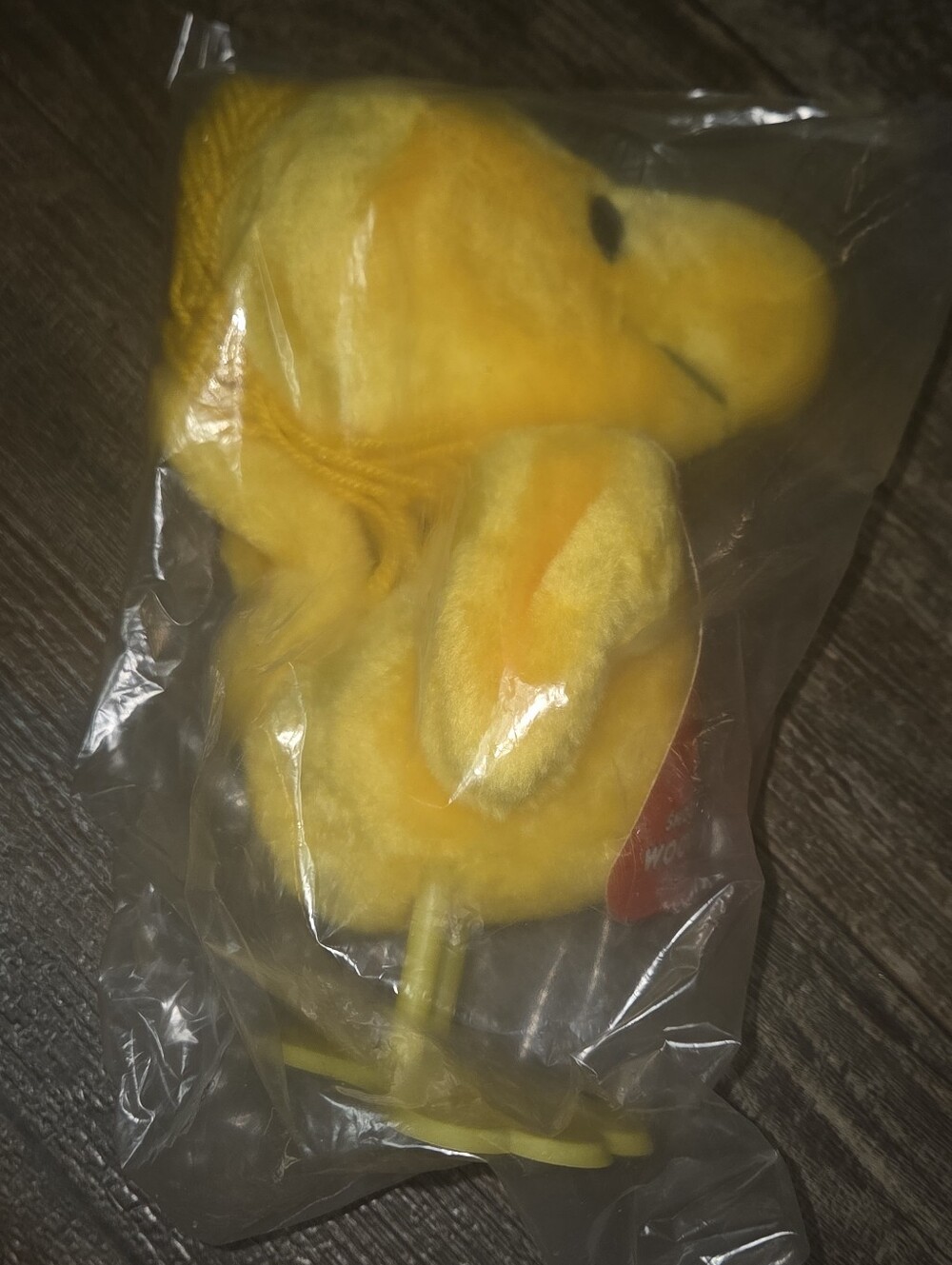 Rare Vintage 1965 Standing Snoopy's Pal Woodstock Plastic Feet Peanuts Plush
